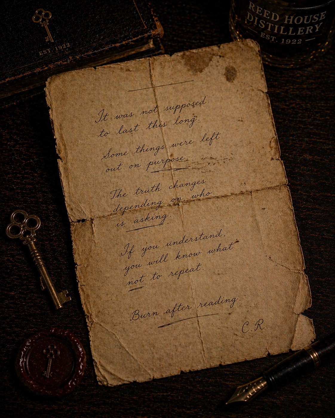 A handwritten note signed C.R.