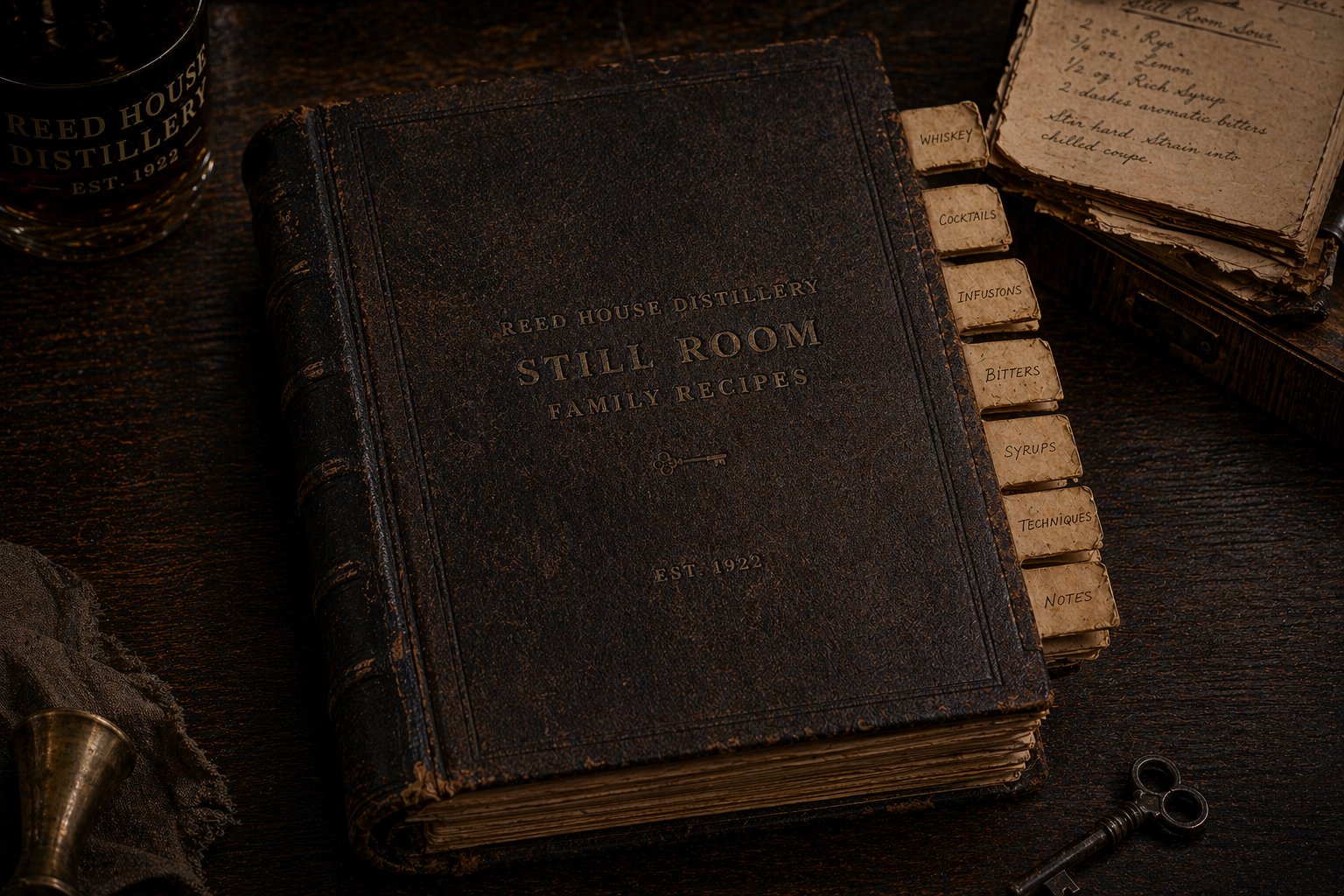 Reed House Distillery Still Room Book - Family Recipes - Leather Bound Edition